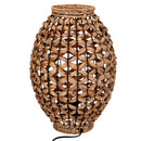 Lampada in rattan naturale con attacco cm ø25xh35,5