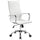 Chaise de bureau présidentielle en faux cuir blanc Tosini Dallas