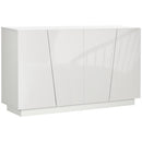 Mobile Multiuso 4 Ante 150x40x88 cm in Truciolato Bianco