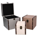 Set 3 Scatole in Similpelle neutro quadro 