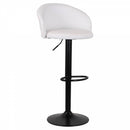 Set 2 Sgabelli 51x44x60/80 cm in Similpelle Base Nera Bianco