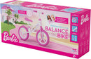 Bicicletta Senza Pedali Balance Bike per Bambini 10 Pollici 80x40x60 cm Sellino e Manubrio Regolabili Barbie Bianco e Rosa  