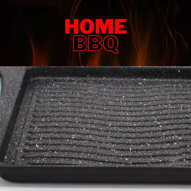 Vassoio Grill Quadrato Antiaderente 2 Maniglie Olympia Hard Cook Varie Misure