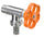 Robinet latéral pour fontaine de jardin style bouche d'incendie Belfer RUB/014 Orange