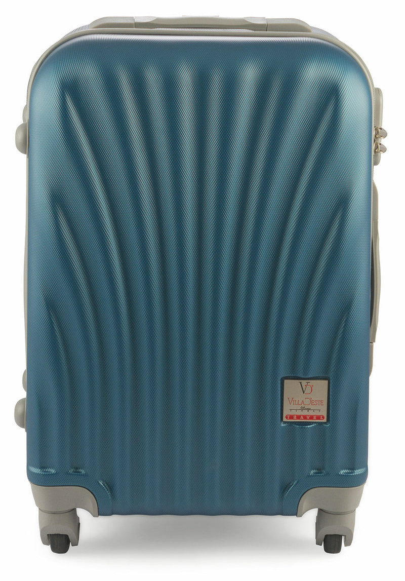 Trolley Valigia Bagaglio a Mano Rigida in ABS 4 Ruote Soriani Blu