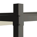 Gazebo Pergola da Giardino 298x298x230 cm con Telo Retrattile Bianco Crema   