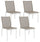 Lot de 4 chaises de jardin 50x61x88,5h cm Cruise Blanc