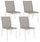 Lot de 4 chaises de jardin 50x61x88,5h cm Cruise Blanc