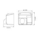 Asciugamani Elettrico Antivandalo con Fotocellula 2400W Vama Ariel LF Acciaio Inox Lucido