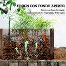 Letto per Orto Rialzato 180x90x57,5 cm con Fondo Aperto e Bordi Arrotondati in Acciaio Zincato Marrone Scuro      