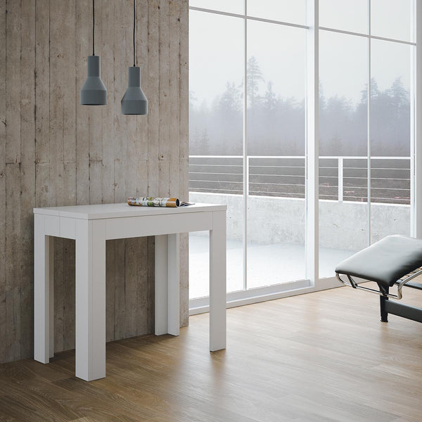 Console en Bois Extensible H76,5x47x90/197cm 3 Extensions Itamoby Magix Mélèze Blanchi Classique online