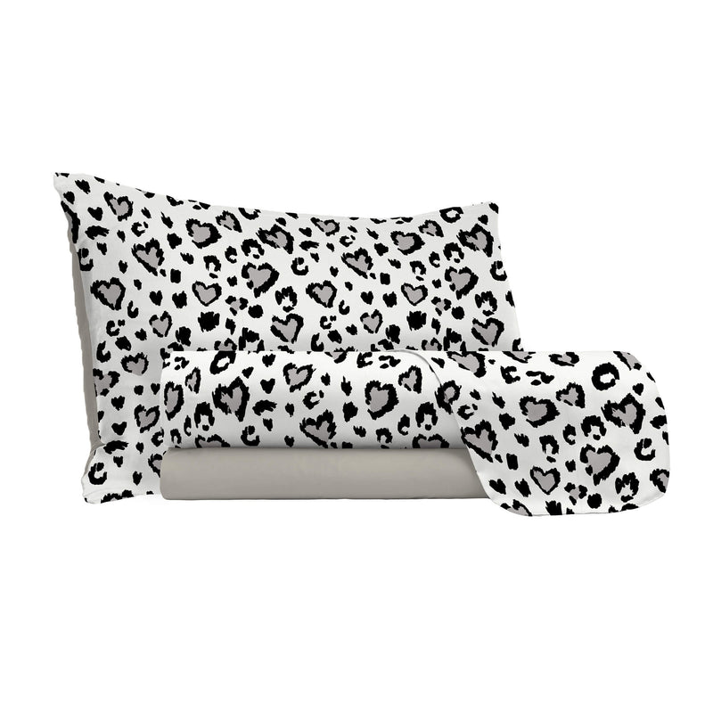 Set Lenzuola con Stampa Sopra Sotto e Federe Ingrid Varie Misure