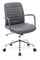 Chaise de bureau opérationnelle en similicuir gris