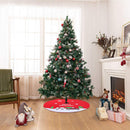 Copri base Albero di Natale in Tessuto Vari Pesonaggi Rosso cm Ø100
