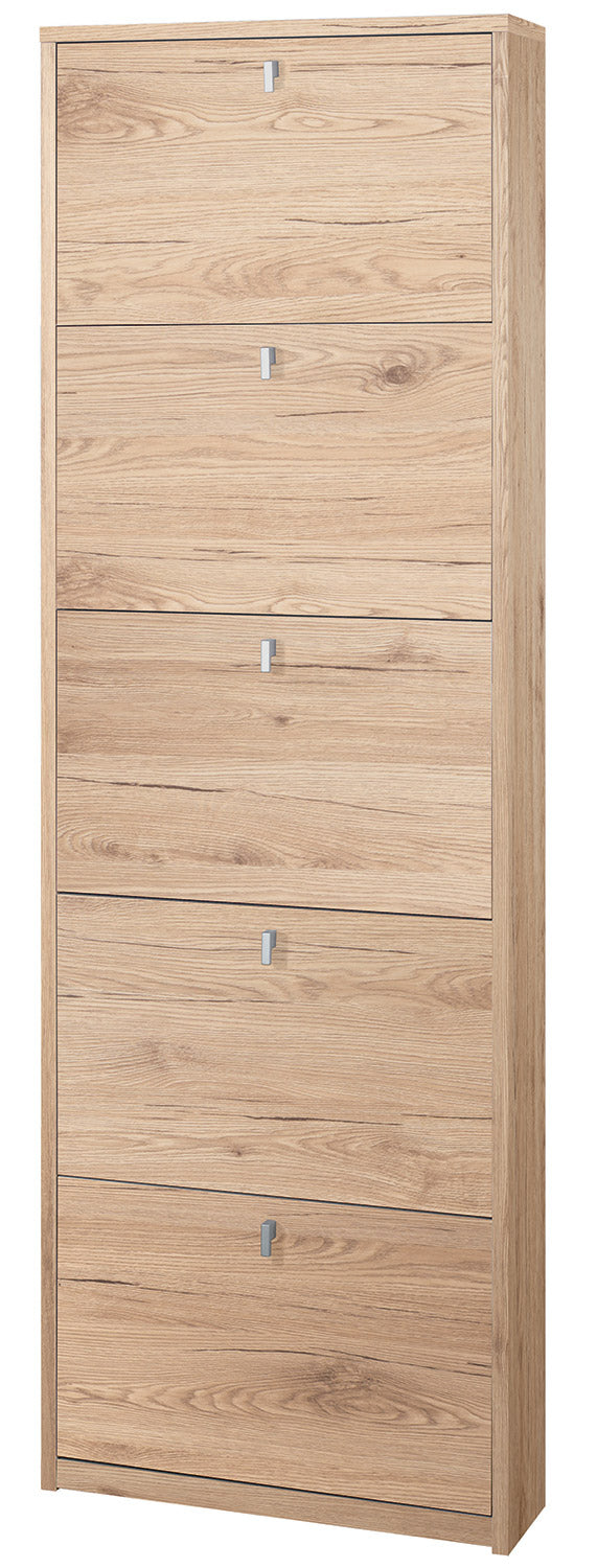 Meuble à Chaussures 5 Portes 63x190x18 cm Chêne Naturel prezzo