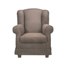 Poltrona Bergere 103x87x84 cm in tessuto tortora