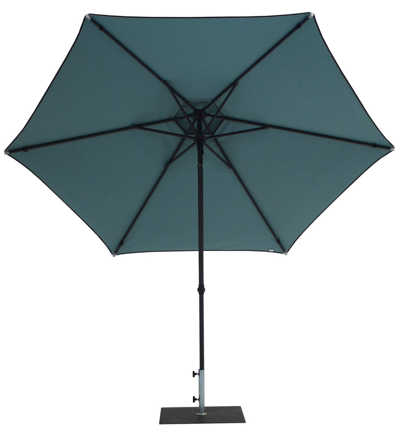 Ombrellone da Giardino Ø3 m Palo Ø38 mm in Alluminio Tessuto Dralon Acrilico Border Aguademar