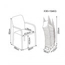 Poltrona Azore 56x59x82 h cm in Wicker Grigio