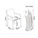 Poltrona Azore 56x59x82 h cm in Wicker Bianco