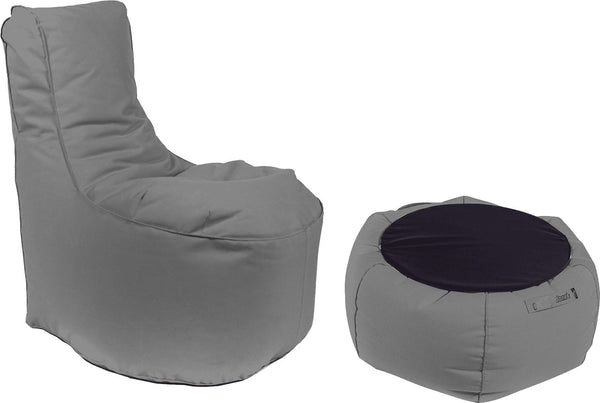 Fauteuil Pouf et Table Basse en Acrylique Pomodone Gris Clair online