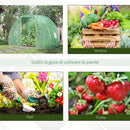 Serra a Tunnel 150x300x200 cm con Porta Avvolgibile e Finestre Verde