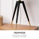 Lampada da Tavolo Ø30x62 cm E27 Paralume in Metallo Oro