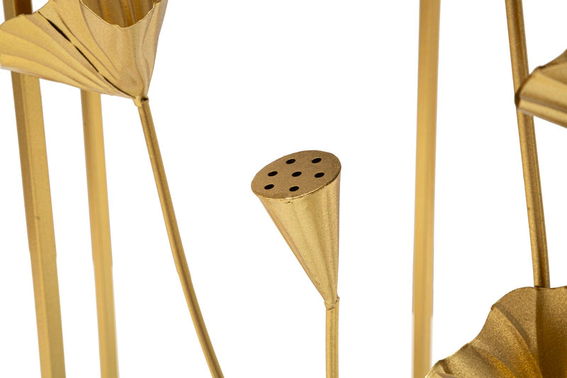 Console Fissa Flow 120x80x40 cm in Ferro e MDF Oro