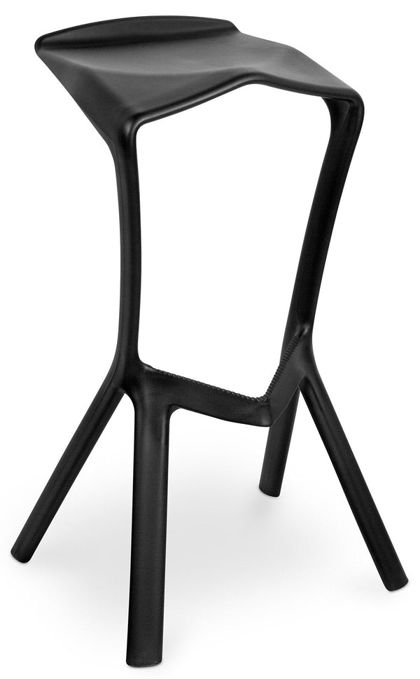 online Tabouret de bar de cuisine en polypropylène noir Vandi