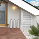 Pavimentazione da Esterno Incastrabile 11 Mattonelle 30x30x2.2 cm Marrone a Righe 