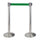 2 Tringles à Rideaux 3 mètres en Acier Inoxydable Brossé Ø36x101 cm Ruban Vert