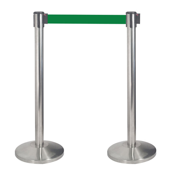 acquista 2 Tringles à Rideaux 3 mètres en Acier Inoxydable Brossé Ø36x101 cm Ruban Vert