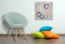 Dipinto su Tela Floating Circles 80x3x80 cm in Legno e Canvas