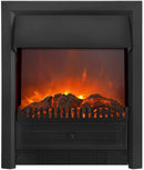 Camino Elettrico da Pavimento Effetto Fiamma 1800W Ruby Fires Calgary Lagos Bianco Crema