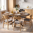 Tavolo da Pranzo Allungabile 4-6 Posti 135x100x75 cm con Prolunga a Farfalla e Base a X in MDF e Acciaio Marrone Rustico      