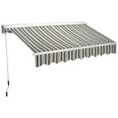 Tenda da Sole Semicassonata 200x300 cm Tessuto in Poliestere Riga Verde