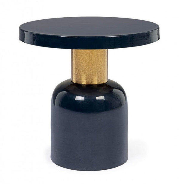 acquista Table basse ronde en métal Nalima Blu D41