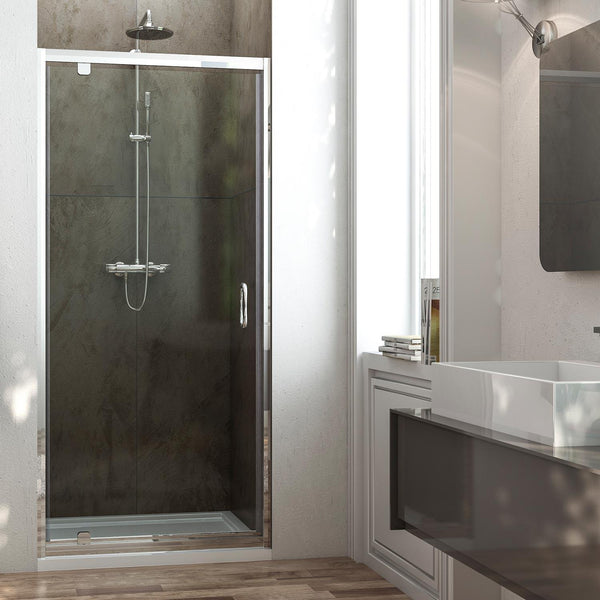 online Porte de douche 1 porte vitrée à charnières H185 Fosterberg Koge