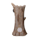 Statua resina tronco innevato con led marrone cm 28x19,5xh55