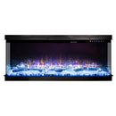 Camino Elettrico da Incasso 56,1x83,5x31,7 cm Effetto Fiamma 1500W Haiti 33 Nero