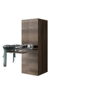 Mobile Lavanderia a Colonna per Lavatrice o Asciugatrice con Asse da Stiro e Ante 70x70x174A cm in Nobilitato Unika Bianco Latte