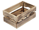 Contenitore a Cassetta Salvaspazio 30x20x14 cm in Legno Effetto Fiammato Naturale  