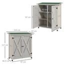 Armadio da Esterno con Tetto Impermeabile 110x55x117 cm in Legno di Abete Grigio  
