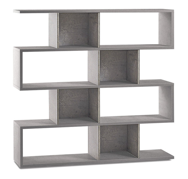 Libreria Modulare 4 Ripiani 150x144x38 cm Cemento prezzo