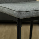 Set 2 Sedie da Pranzo Imbottite Schienale Ergonomico in Velluto Grigio   