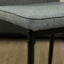 Set 2 Sedie da Pranzo Imbottite Schienale Ergonomico in Velluto Grigio   