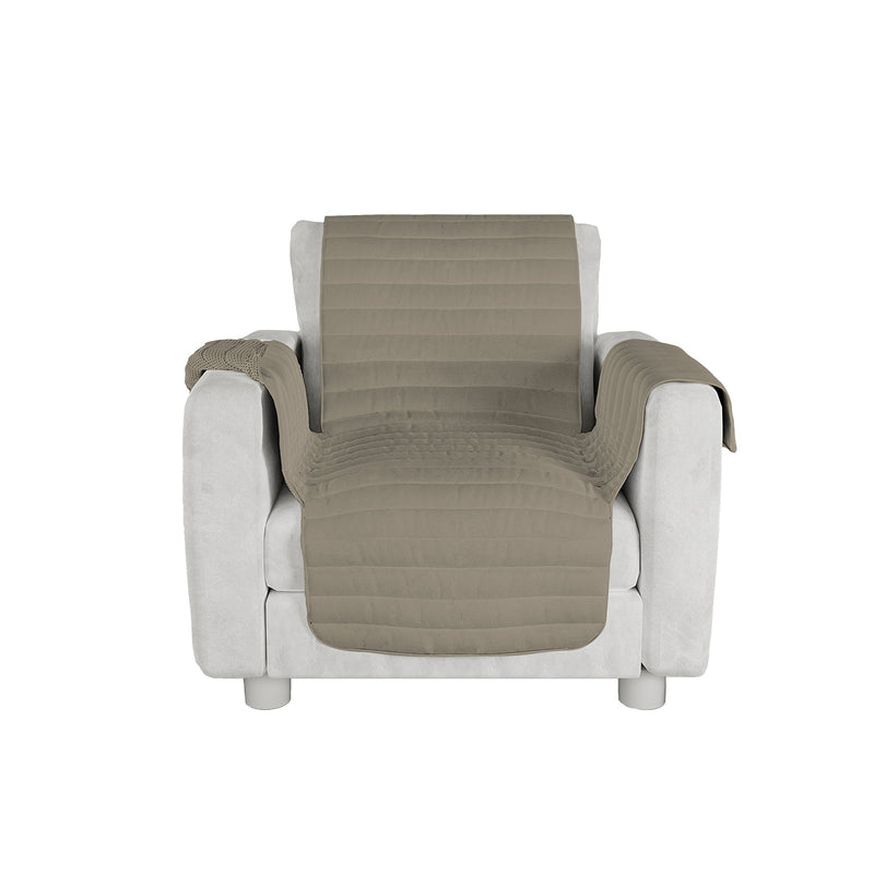 Copridivano Trapuntato in Microfibra Tortora Varie Misure