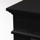 Camino Elettrico da Terra 89,5x90,5x28 cm Jefferson in Legno Nero      