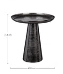 Tavolino Kulvir Nero D35 in Alluminio