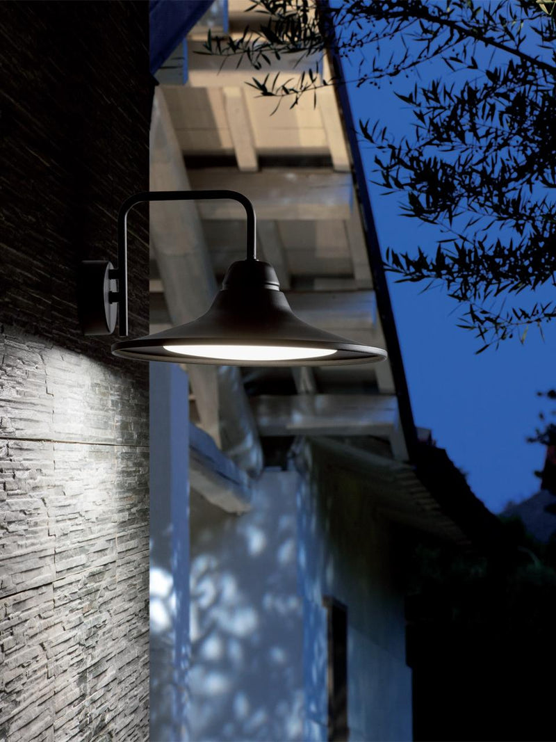 Lampada a Sospensione da Esterno E27 in Metallo Sovil Nero