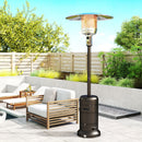 Stufa a Fungo a Gas Propano 82x82x223 cm Accensione Piezoelettrica e Spegnimento Automatico Marrone Scuro      